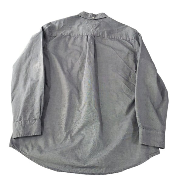 Tommy Hilfiger Mens Blue Long Sleeve Button Down Shirt Classic Fit XL - Picture 2 of 4